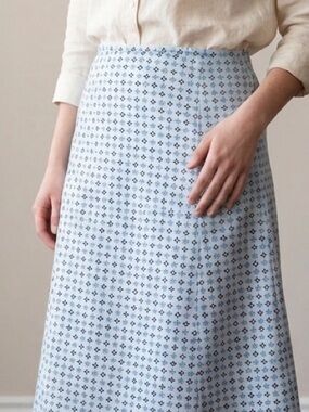 Cotton Printed A-Line Skirt